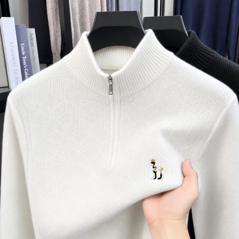 Embroidery Premium - Suéter Premium para Hombre, Manga Larga,