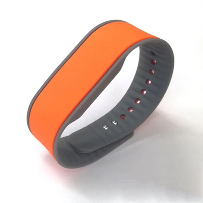 Pulsera clásica ajustable iso13,56 MHz 14443A MF 1K, pulsera RFID, tarjeta IC, banda de silicona, tarjeta de Control de acceso a la puerta