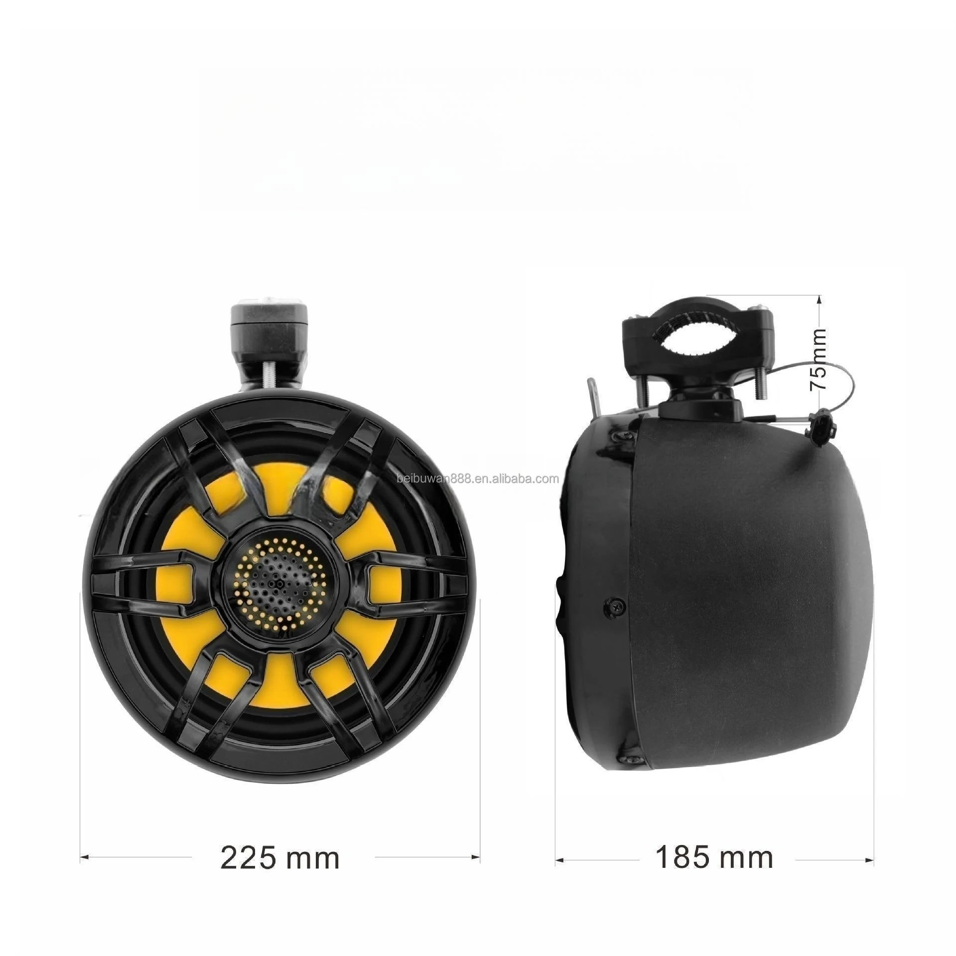 Marine Grade Hanging Installation 8 Inch Bluetooth Waterproof Speakers Marine Outdoor Speakers DC 12V