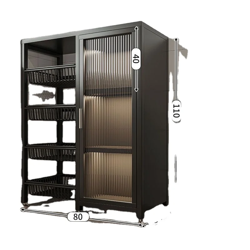 

Small Stainless Steel Kitchen Storage Shelf Drain Tableware Rack Desktop Cabinet with Door Tableware Storage Holders& Rackspromo