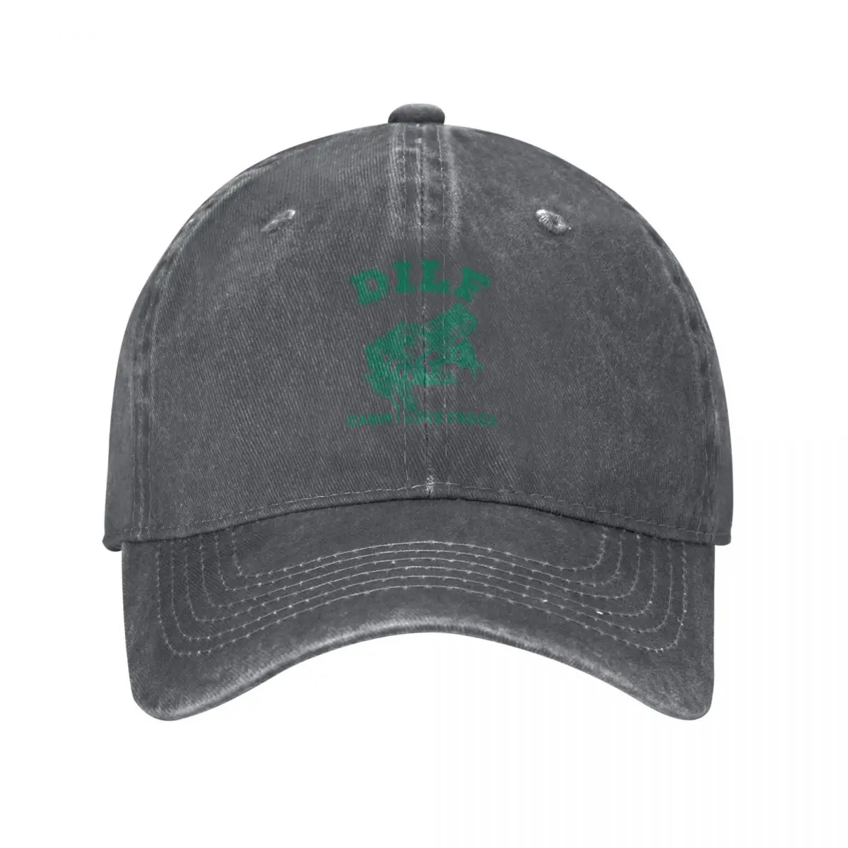 DILF Damn I Love Frogs Baseball Cap Rave tea Hat Horse Hat Mens Tennis Women's