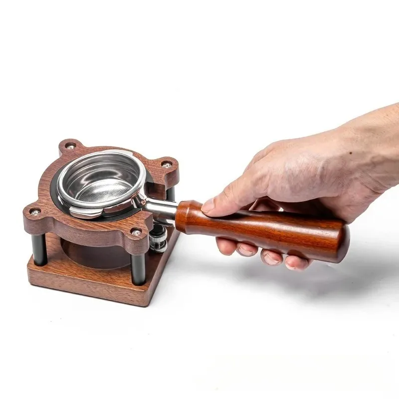 for Coffee Pressing Seat Solid Wood Filling 51-58mm Universal Pressing Pad for Italian Coffee Machine Matching Utensils