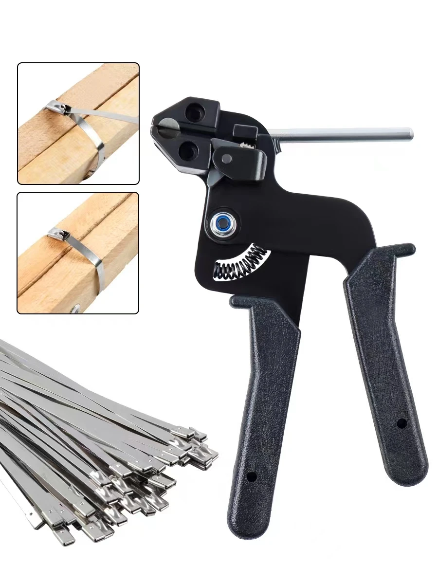 

Cable Ties Plier Fastening Strap Cutting Tool Cutter Tension Automatic Zip Gun 304 Stainless Steel Locking Tie Hand Wrap Tool