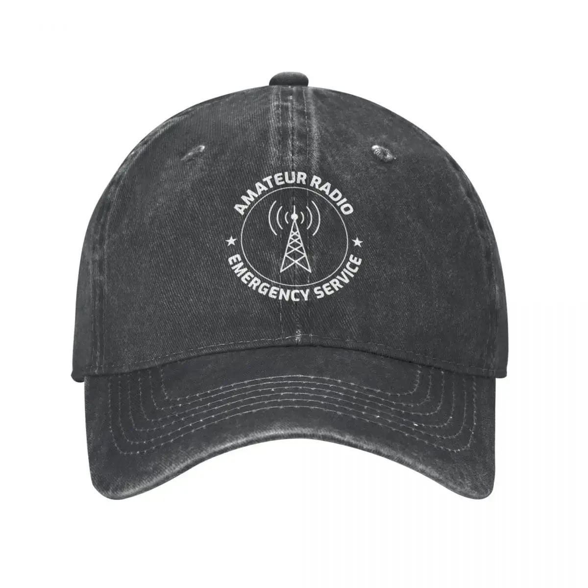 New Amateur Ham Radio Grandpa Dad Operator Gift Baseball Cap Accessories Casual Distressed Washed Headwear Unisex Style