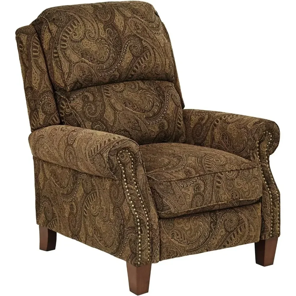 

Paisley Pattern Recliner, Traditional Armchair, Comfortable Push-pull Manual Tilt Footstool, Adjustable
