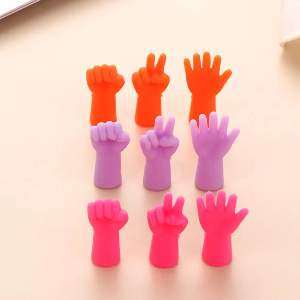 6pcs Knitting Needles Stitch Protectors For DIY Weave Stopper Needle Tip Non-slip Tail Buckle Sewing Tools Craft Gesture Shape