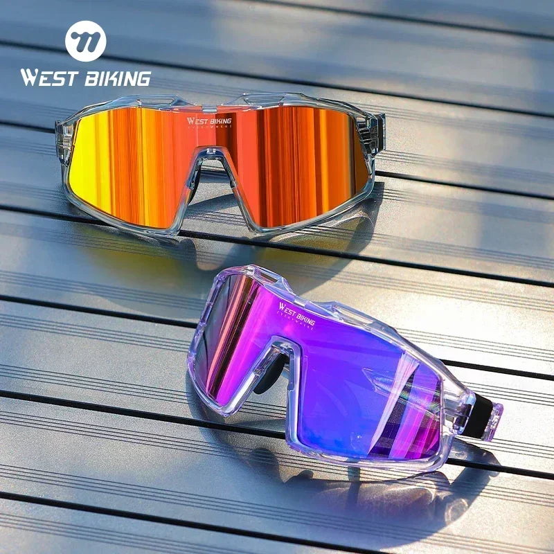 WEST BIKING Polarized Cycling Sunglasses Aesthetic Colorful Ultralight TR90 Glasses UV400 Lens Bike Goggles Couples Sport Gear