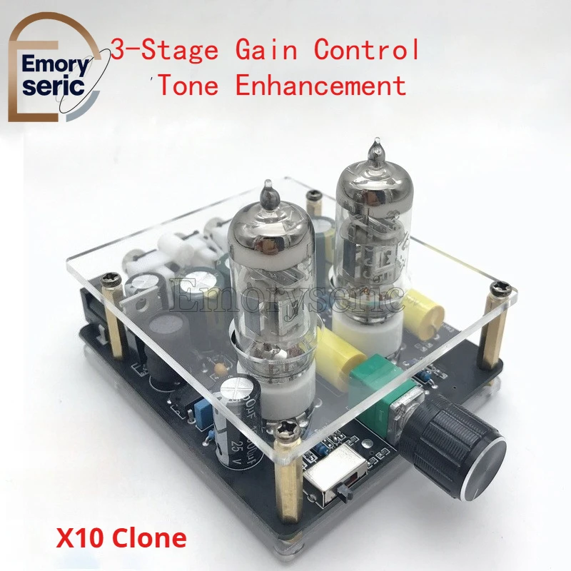 

Upgrad X10 Clone Preamp DIY Board Assembed with 6A2 Tube 3-Stage Gain Control & Tone Enhancement HiFi Tube Preamp Board