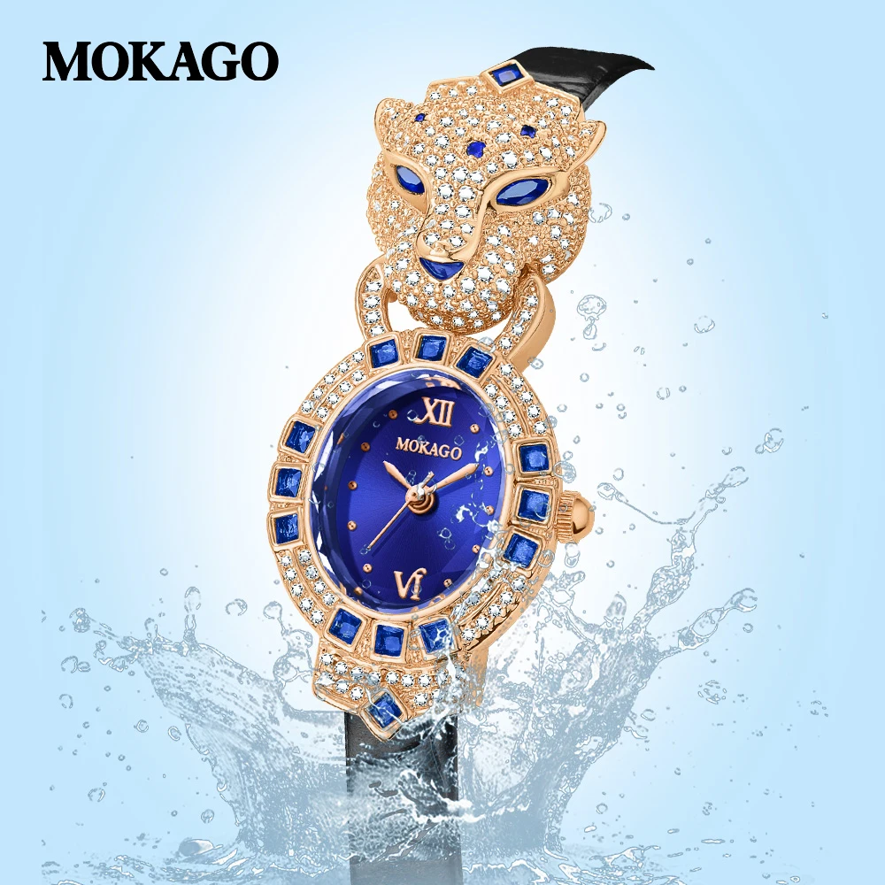 2025 креативные брендовые модные кварцевые часы для женщин с леопардовыми шипами и бриллиантами, роскошные женские наручные часы с кожаным ремнем, ювелирные часы