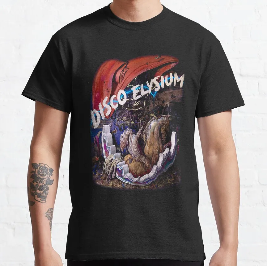 Men Disco Gameplay Elysium Game  Awesome For Movie Fan T Shirt  for men 100% Cotton Clothes Novelty Summer T-Shirt