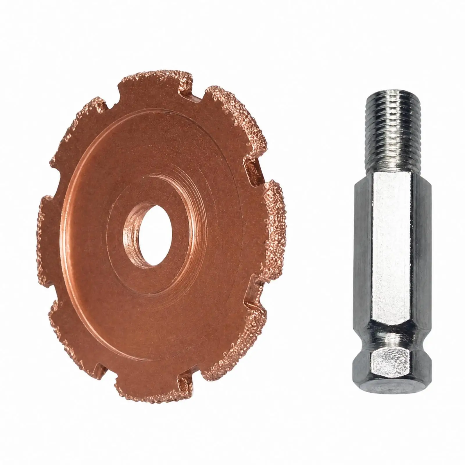Toothed Polishing Wheel for Tire Repair Metal Grinding Disc 50mm with Low Speed Extension Rod
