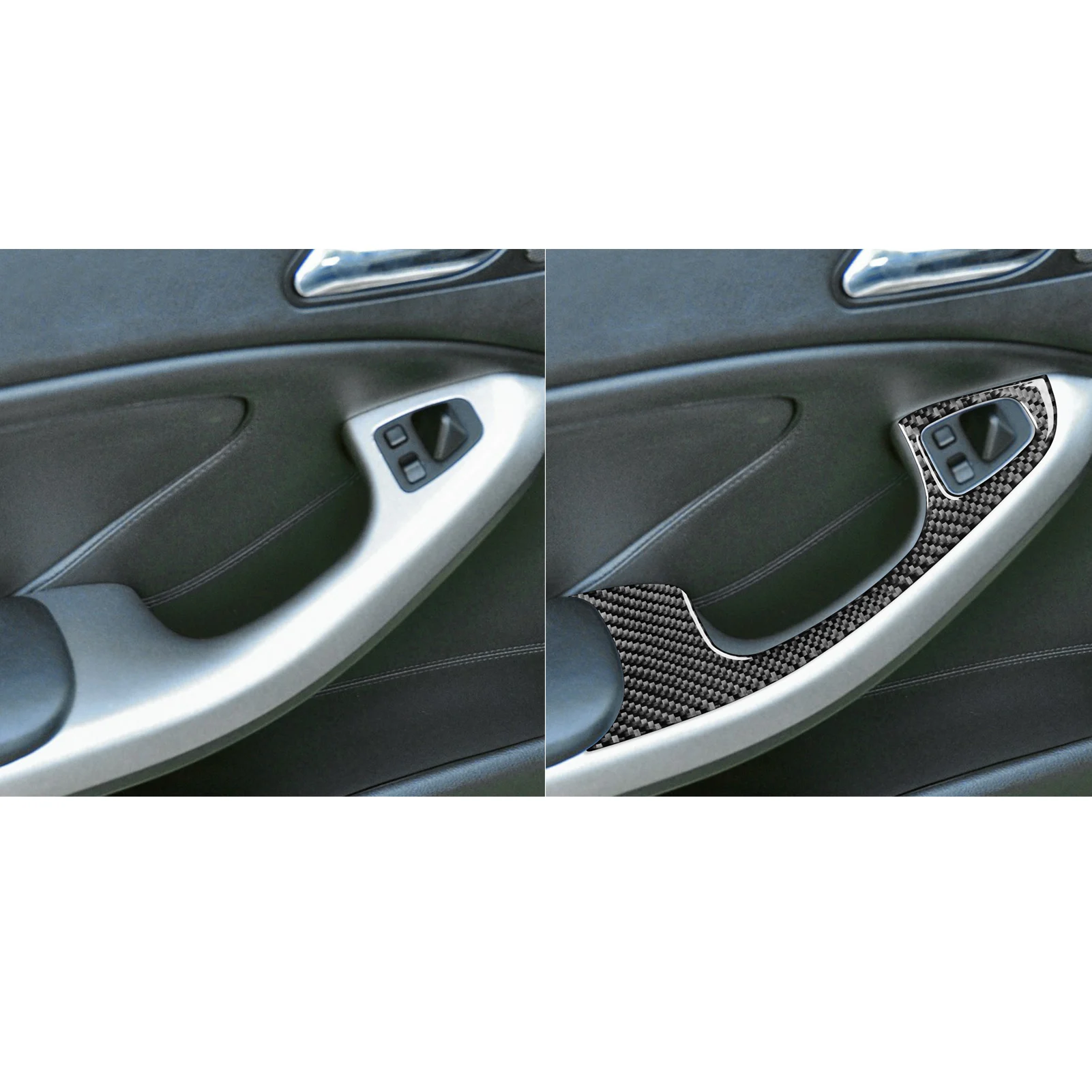 For BMW E46 1998-2005 Carbon Fiber Window Lift Button Frame Panel Trim Cover Car Interior Accessories Decorative Stickers