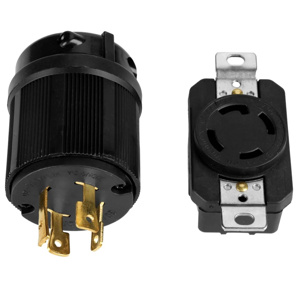 

1 комплект адаптера генератора NEMA L14-30P, 30A125V-250V, 4-контактная вилка и набор твердых медных провода промышленного класса