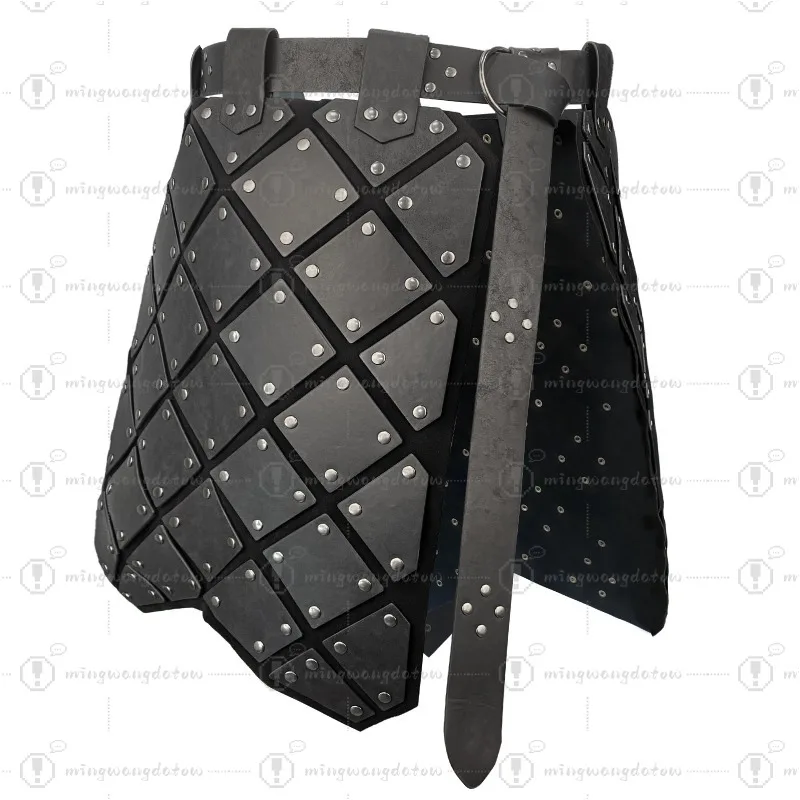 Medieval Faux Leather Skirt Armor, Norse Viking Style Vintage Cosplay Props