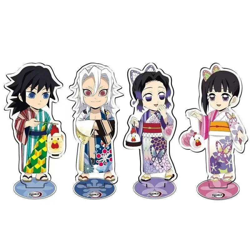 8 pieces/Demon Slayer: Blade Acrylic Stand Character Tanjiro Nezuko Desktop Decoration Anime Peripheral Set