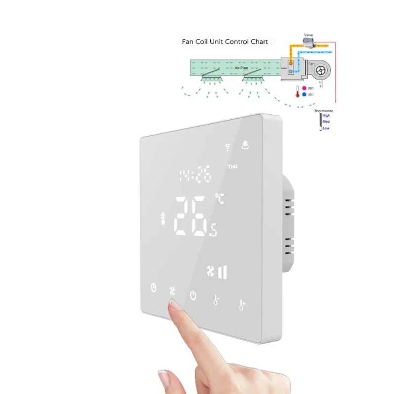 Fan Coil Wifi Digital Thermostat 0-10v Air Conditioning 7 Days Programmable Cooling Smart Thermostat