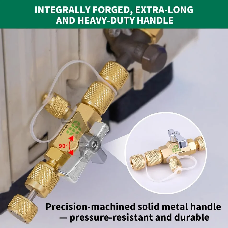 Super Stars Valve Core Removal Tool HVAC Tool, Dual Size SAE, Vacuum Rated AC Schrader Valve Remover for R410 R22 R134A R32