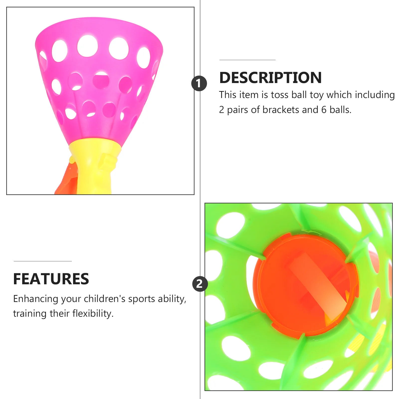 Ball Catcher Toy Bouncing Childrens Toys Click Toss Game Outdoor Cup and Parent-child