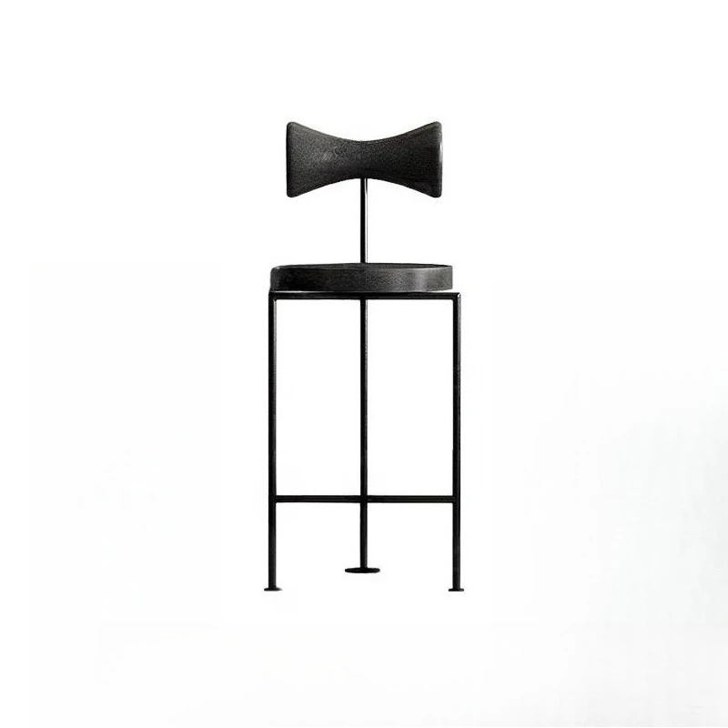 Minimal Carbon Steel Bar Chair Premium Bar Outdoor High Chair Household Island Bench