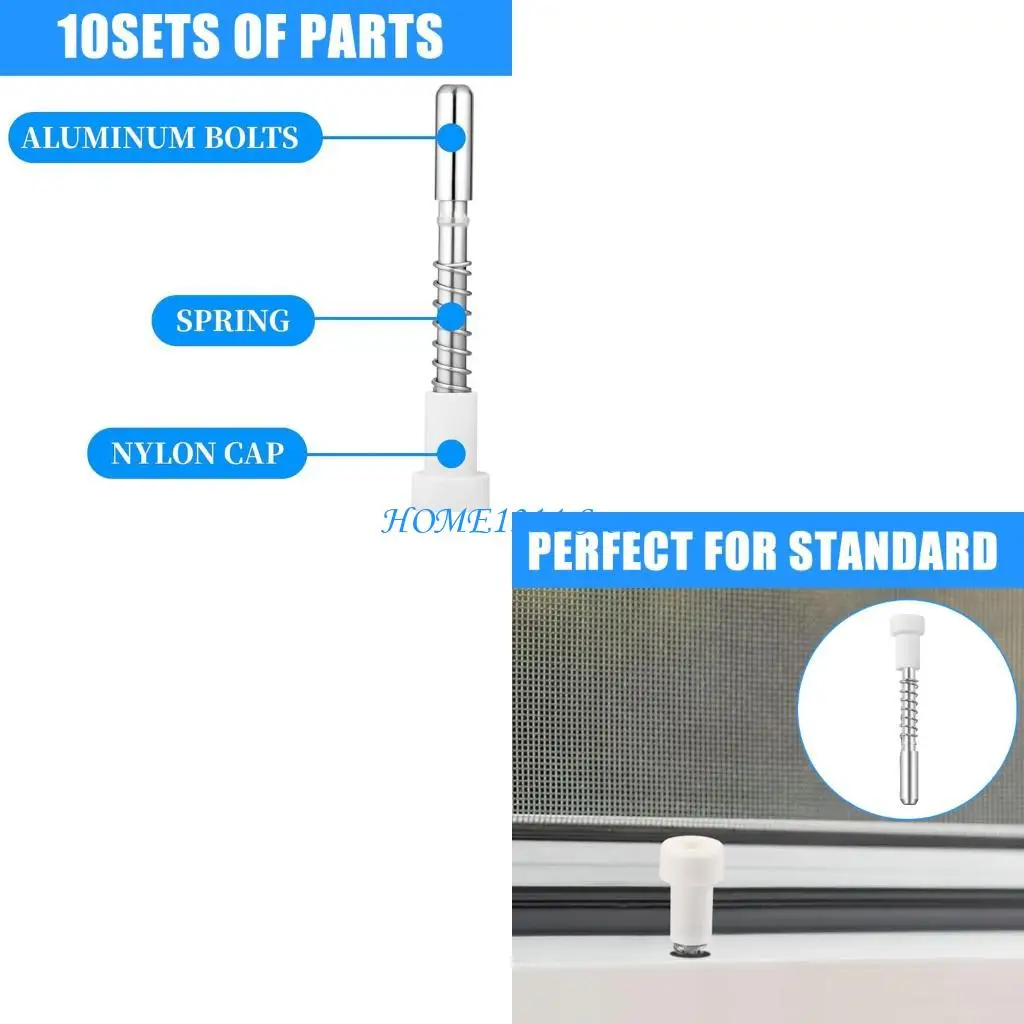 

M6CE 10 шт. алюминиевые оконные экраны, пружинные зажимы, устойчивые к атмосферным воздействиям, набор плунжеров для экрана