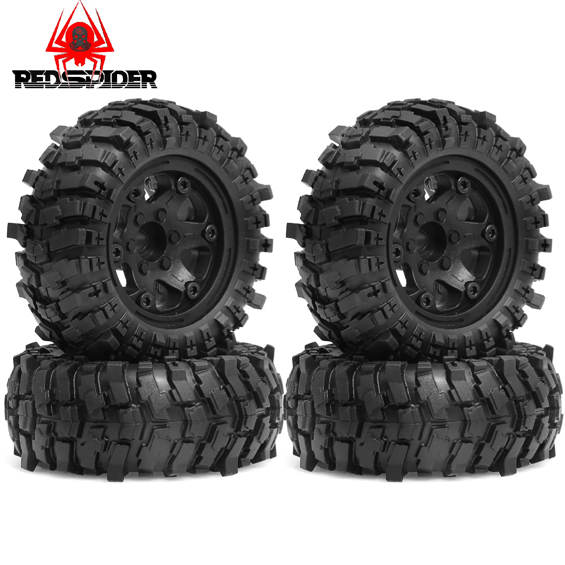 

1.9" Plastic Beadlock Wheels and Crawler Tires OD 88mm 4PCS for 1/12 Crawler Car MJX H12Y+ Axial SCX10 AXI03007 Tamiya CC01 D90