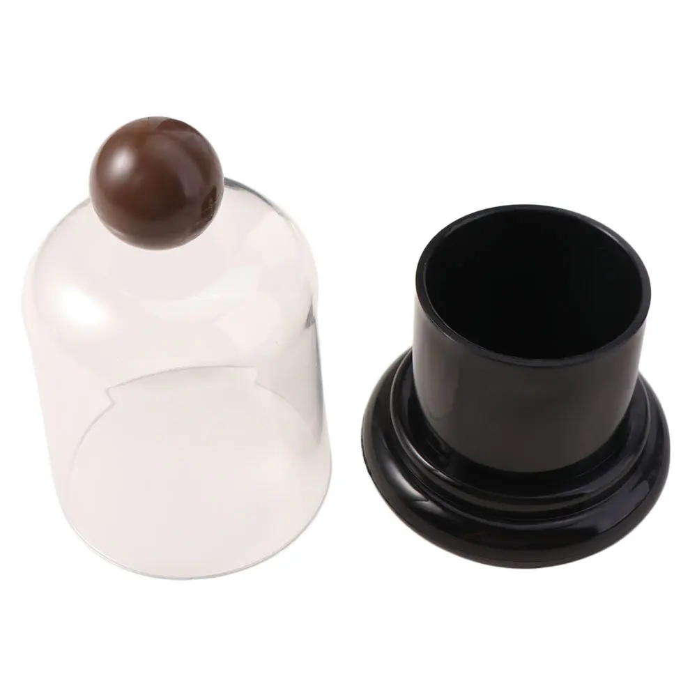 Retro Swab Toothpick Holder Clear Dome Lid Plastic Toothpick Storage Box Dust-proof with Base Dental Floss Case Dining Room