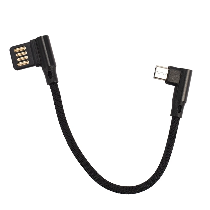 15Cm Micro-usb 5Pin Sudut Kanan Ke Sudut Kiri Kanan 90 Derajat Usb 2.0 Kabel Pengisian Data Siku Ganda untuk Tablet & Telepon V8