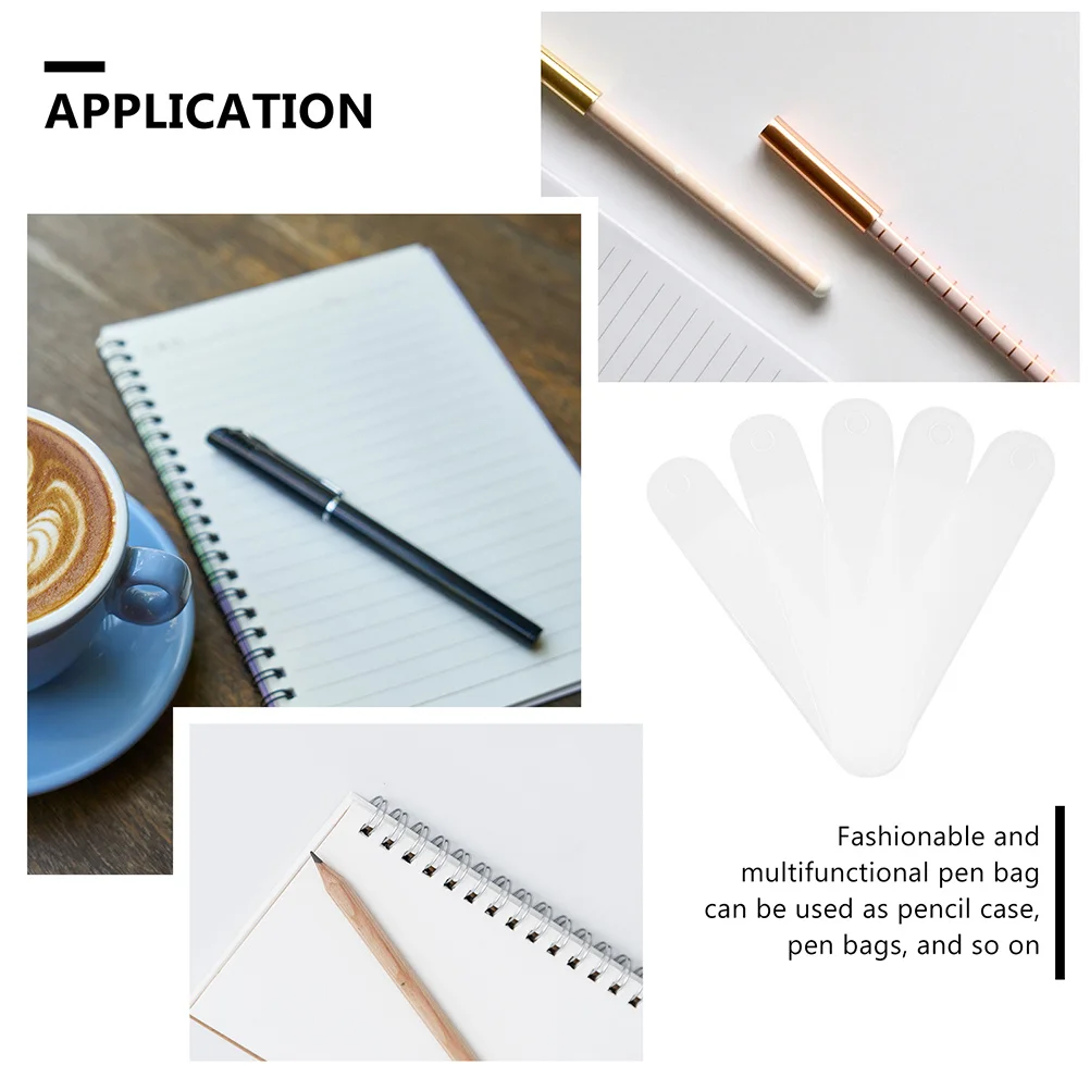 

25Pcs Frosted Transparent Pencil Sleeves Portable Durable Pen Covers Universal Protector Storage Bag Business Pen Covers