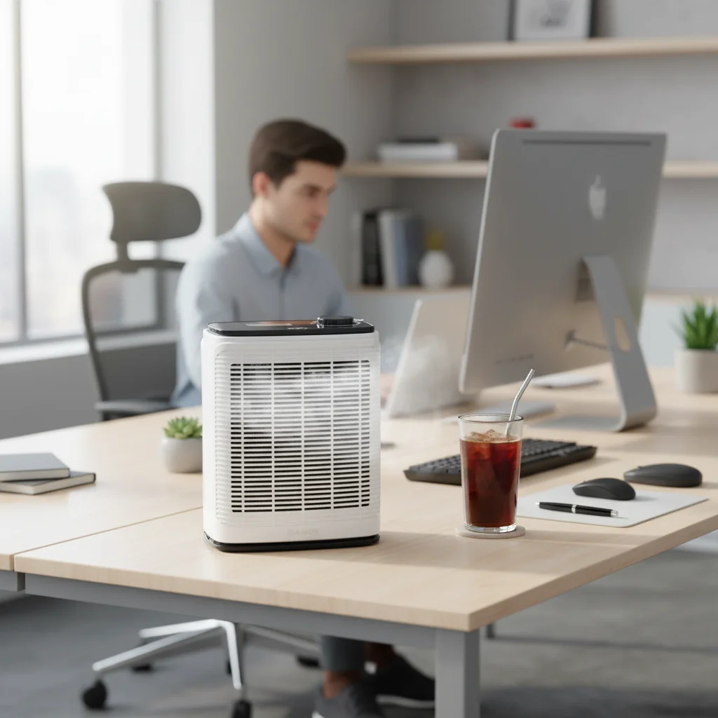 Portable Electric Air Purifier Negative Ion Air Ionizer Quiet Operation Compact Design Sleep Mode for Home Bedroom