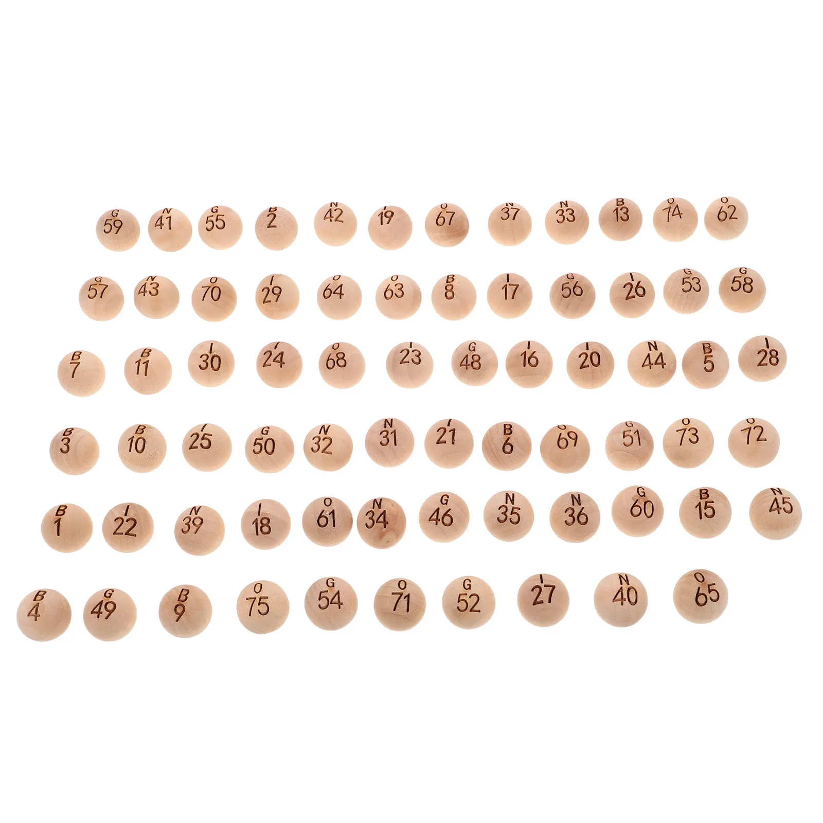 

75pcs Wooden Set Solid Wood Numbered Lottery For Raffles Parties Family Gatherings Wood Bingo Balls Raffle Ball Party Prize