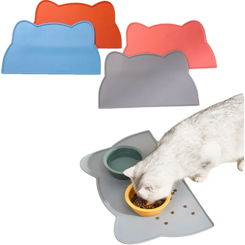 Waterproof Silicone Feeding Mat - Non-Slip Grip for Indoor/Outdoor & Travel, Quick-Wipe Clean Dog Cat Bowl Mat