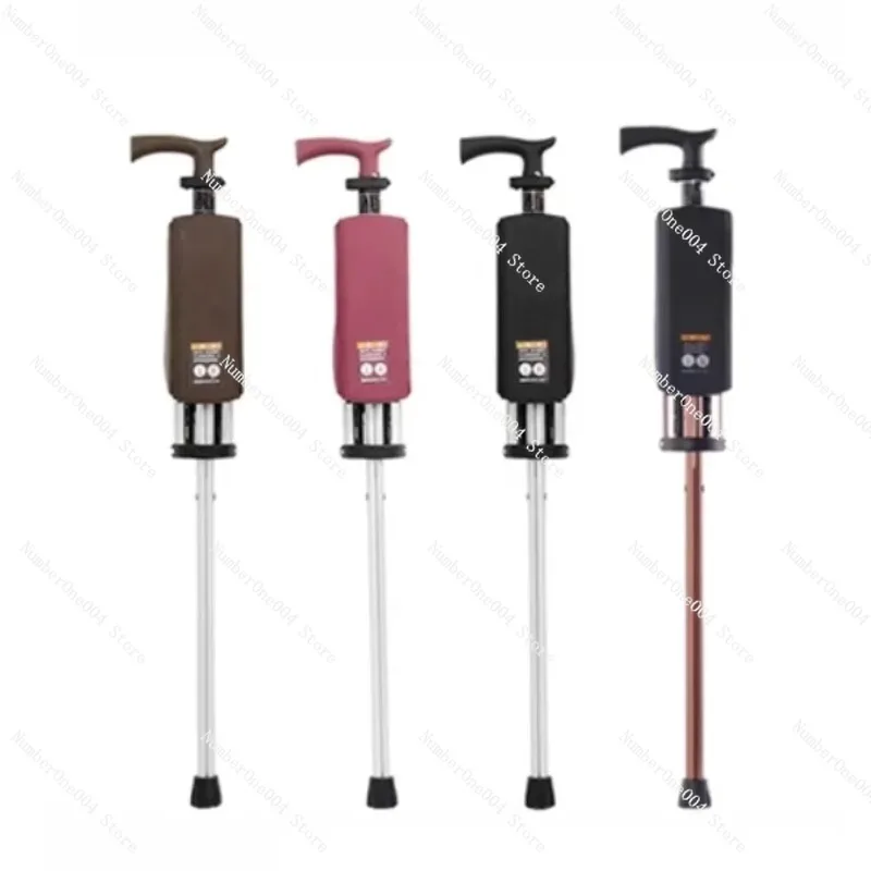 Qualidade Liga De Alumimento Dobrável Bengala Vara Com Assento Ajustable Cadeira Muleta Idosos Com Fezes #2