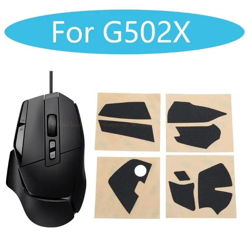 Games Non Slip Mouse Skin Mouse Grip Tape Mouse Skates Sticker for G502X Wireless (Without Mouse)