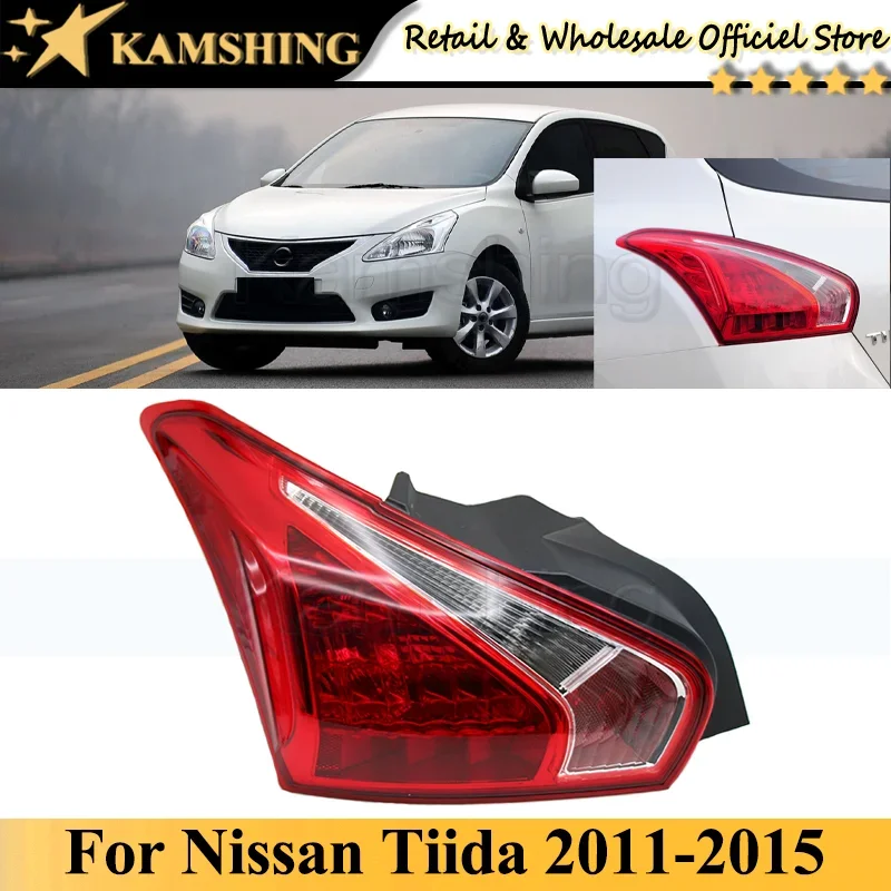 

Задний бампер Kamshing, задний фонарь для Nissan Tiida 2011-2015, задний тормозной фонарь, задние фонари, задние фонари в сборе