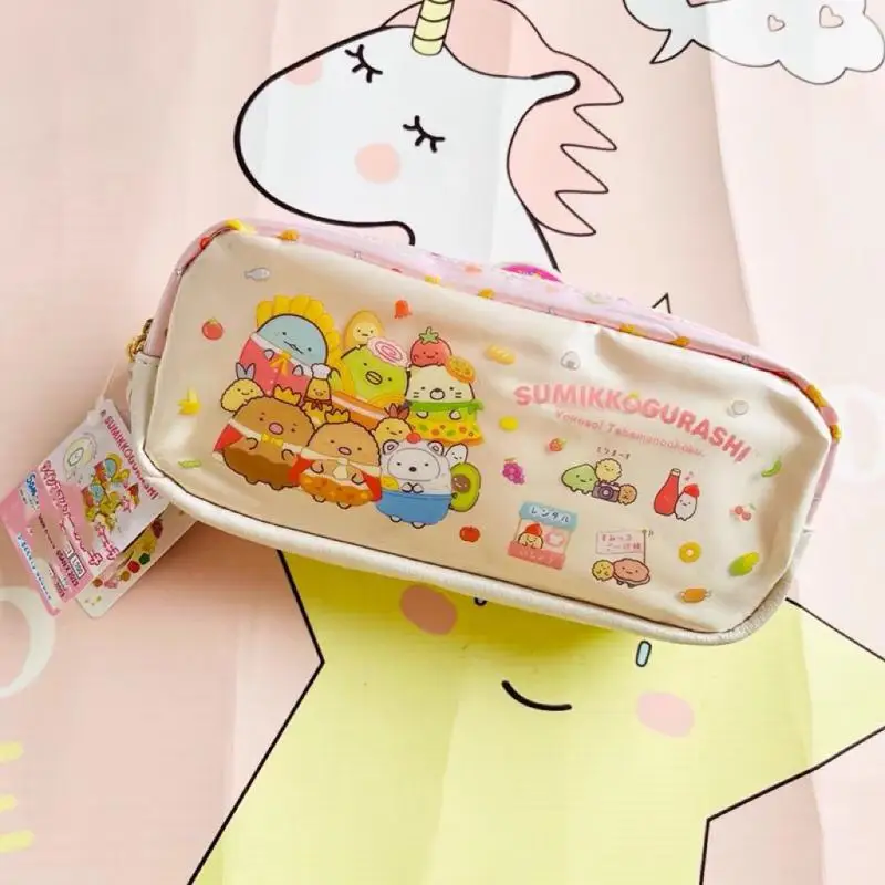 2024 New Kawaii Sumikkogurashi Pencil Case Cosmetic Bag Stationery Bag Large Capacity Student Desktop Storage Bag Gift for Girl