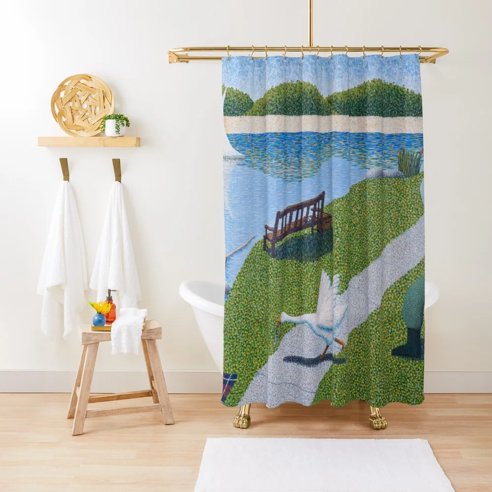 

Une Oie Shower Curtain Waterproof Fabric Bathroom Cover Curtain