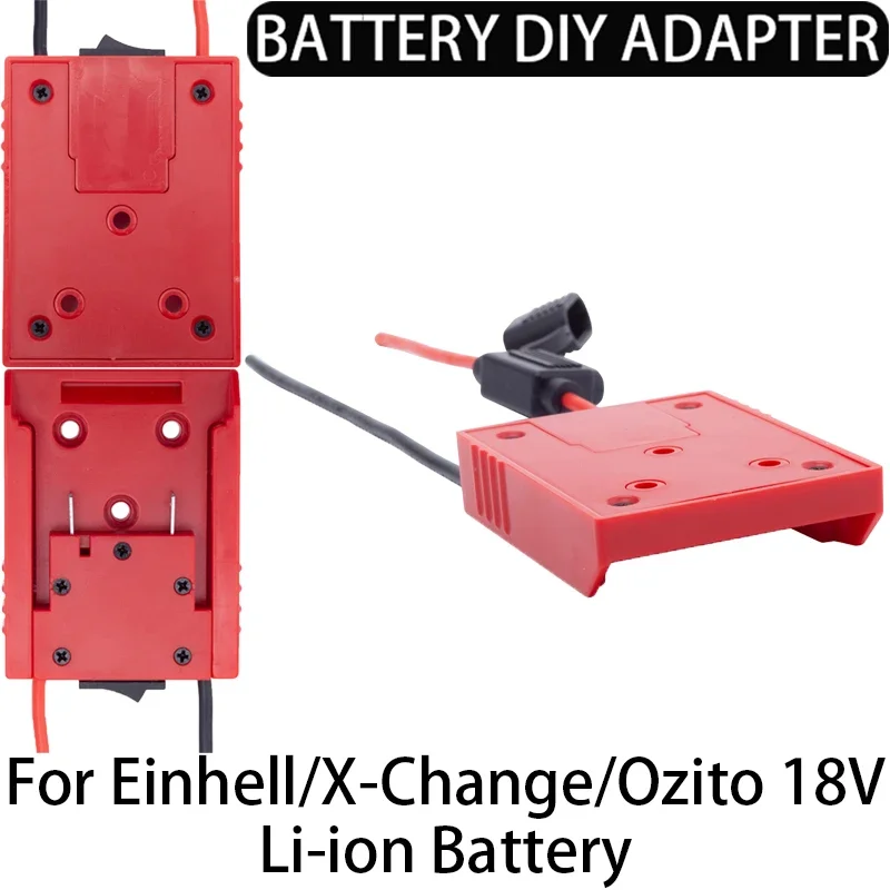 

DIY Adapter for Einhell X-Change/OZITO 18V Li-Ion Battery Adapter Performancer Connector 14AWG DIY with Fuse for Foy Machines