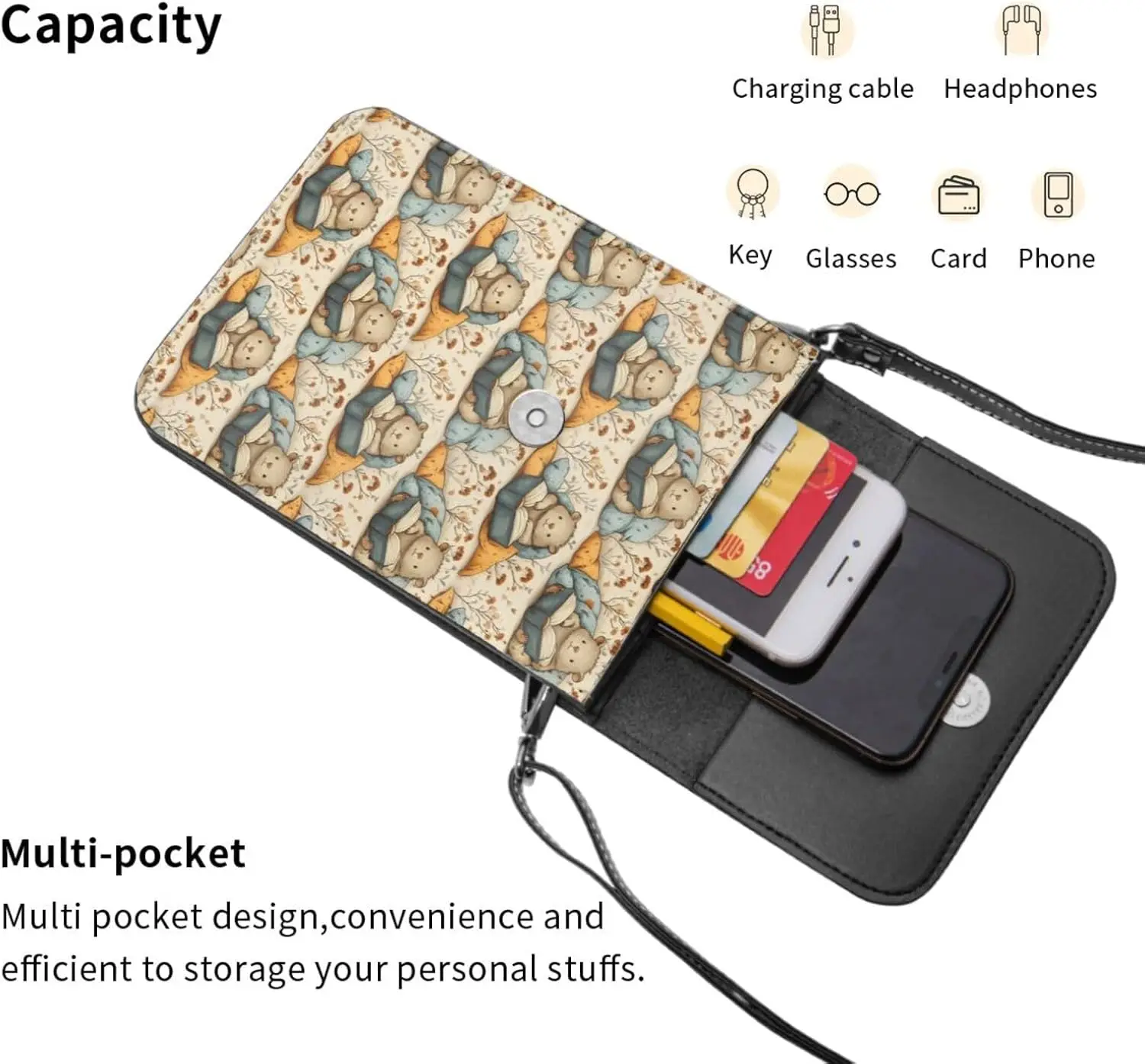 الاستوائية هاواي النيون أوراق النخيل الجلود حقيبة الهاتف محفظة كروسبودي حزام قابل للتعديل محفظة الموضة للنساء #5