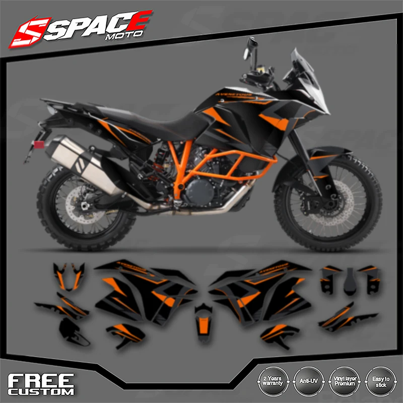 

SPACE Custom Motorcycle Graphics Decal Stickers Kits For KTM 2003 2004 2005 2006 2007 2008 2009-2016 ADV1050 1090 1190 RS 005