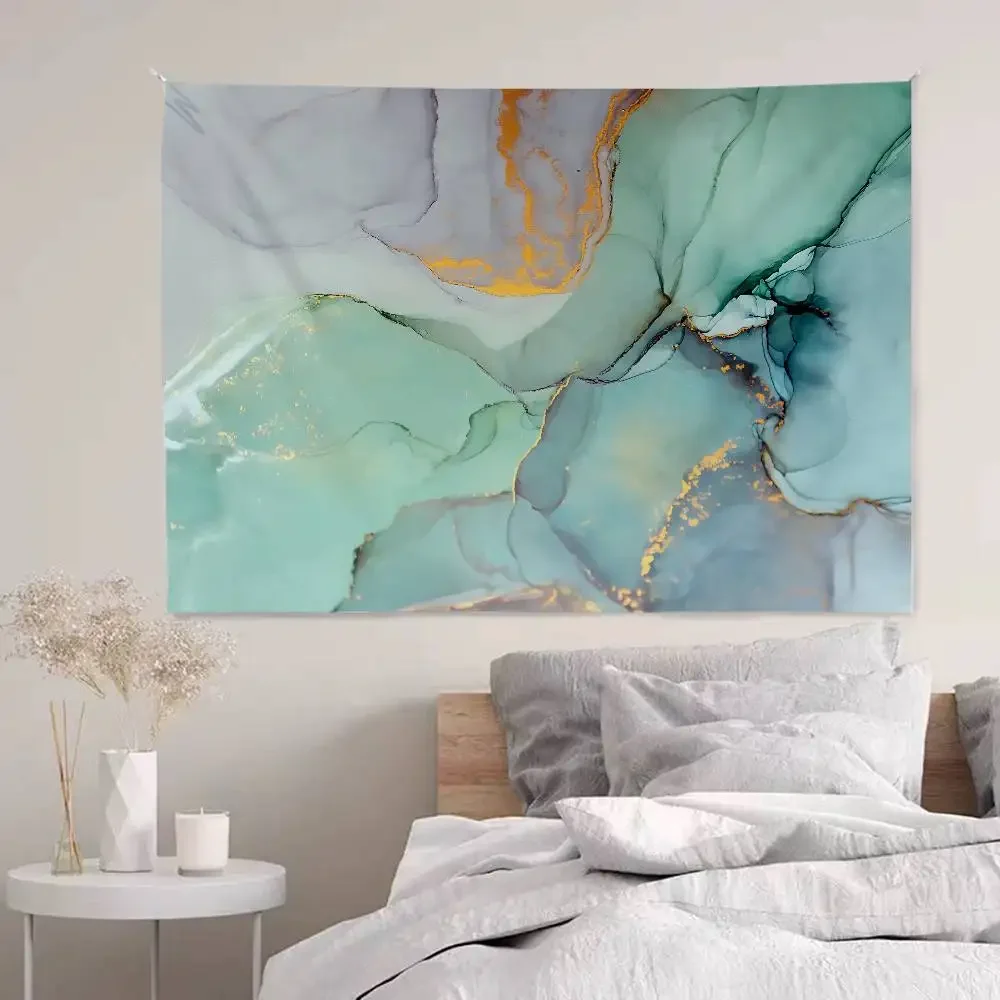 Marble Fluid Pattern Anime Tapestry Hanging Tarot Hippie Wall Rugs Dorm Home Decor