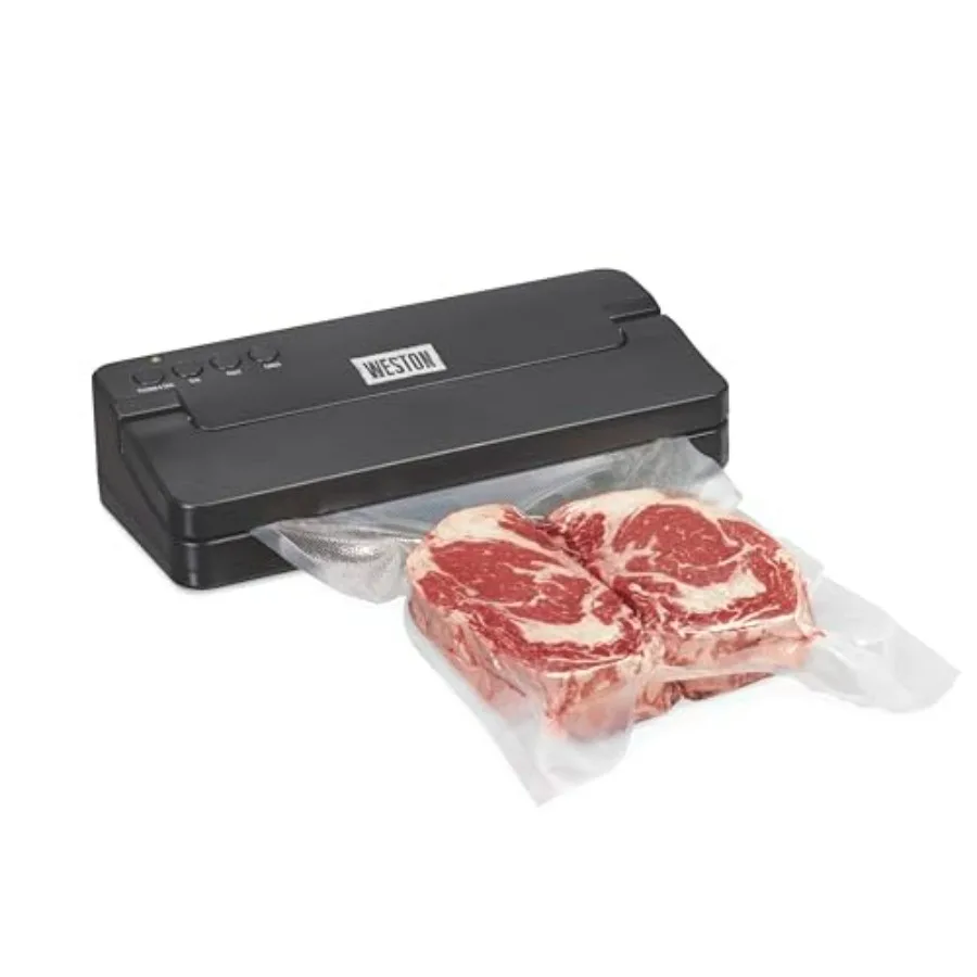 Compact Food Vacuum Sealer Machine with Powerful 23 Hg Pump for Bags Up to 11 Wide 100 Watts Includes Corner Guides for Easy Al