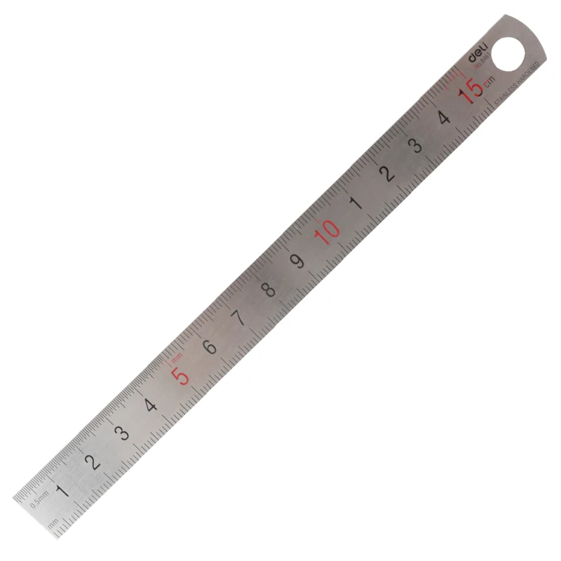 Deli 1 PC Metric Rule 15cm Steel Scale Durable Precision Measuring Tool 8461