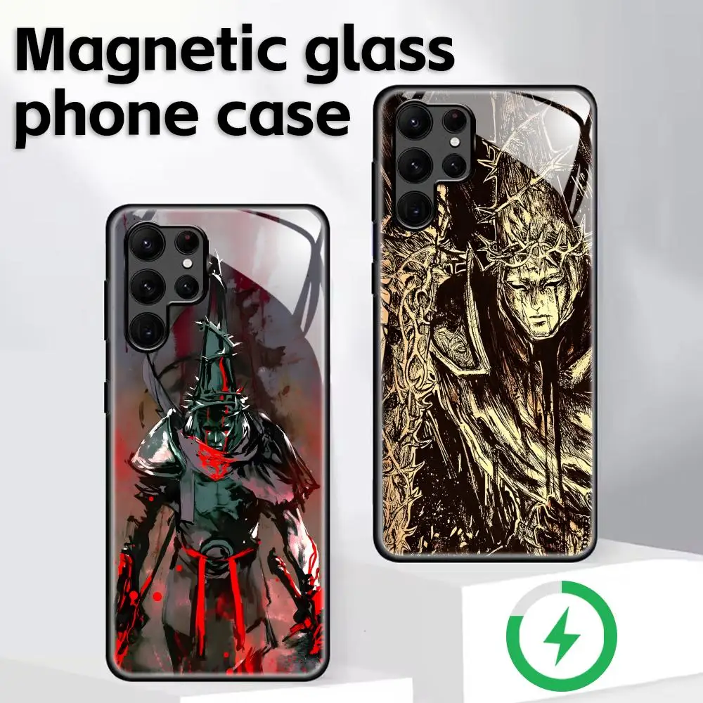 Phone Case For Samsung S26 S25 S24 S23 S22 game S21 Plus Ultra Note20 Blasphemy Glass Magnetic Case