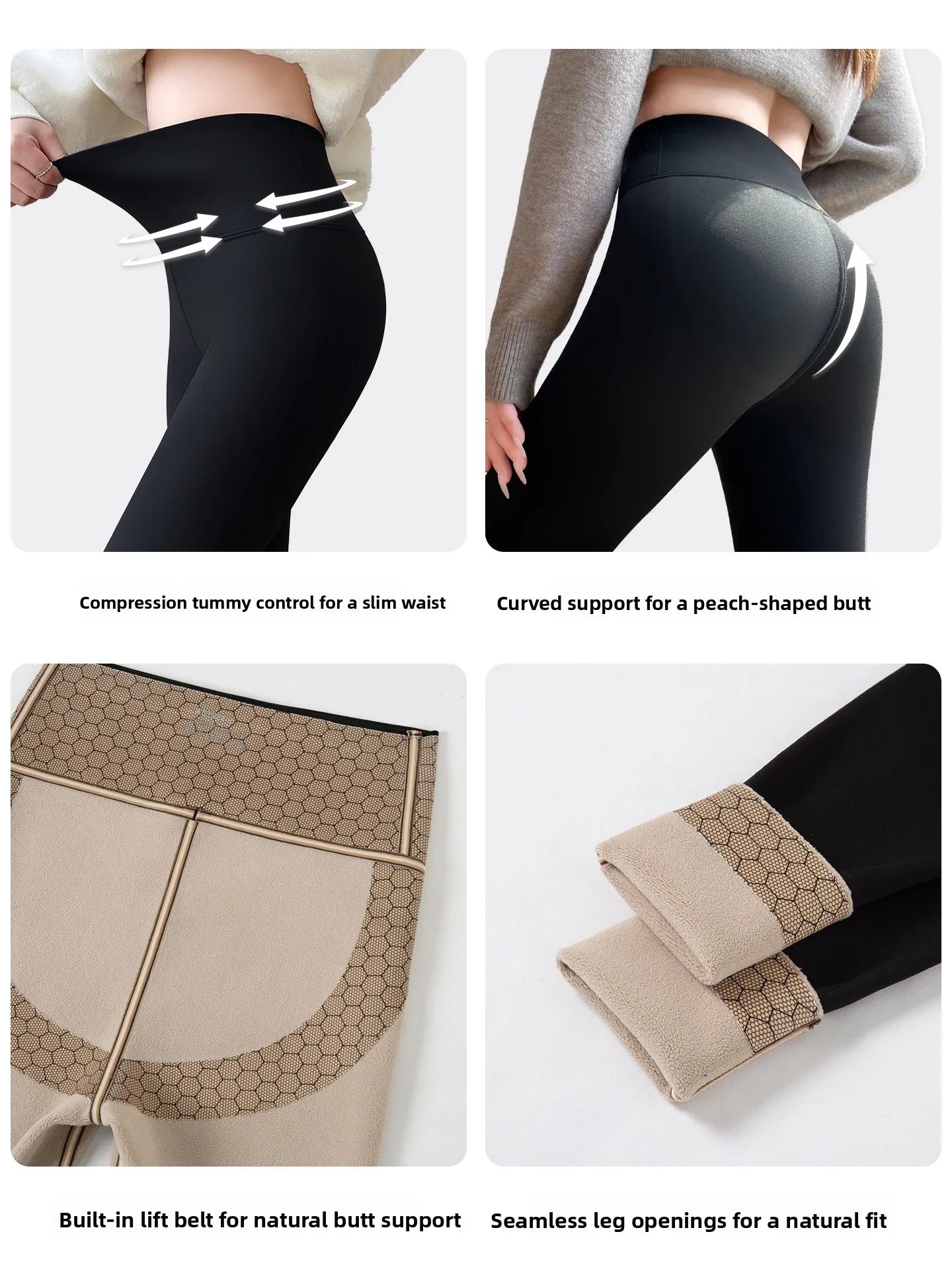 กางเกงเลกกิ้งบลาเฟซ ไลน์ด แอร์ค เบสเลเยอร์ สำหรับผู้หญิง กางเกงโยคะเนื้อผ้าทีนเนด กระชับรูปร่าง เอวสูง กางเกงขายาวลำลอง