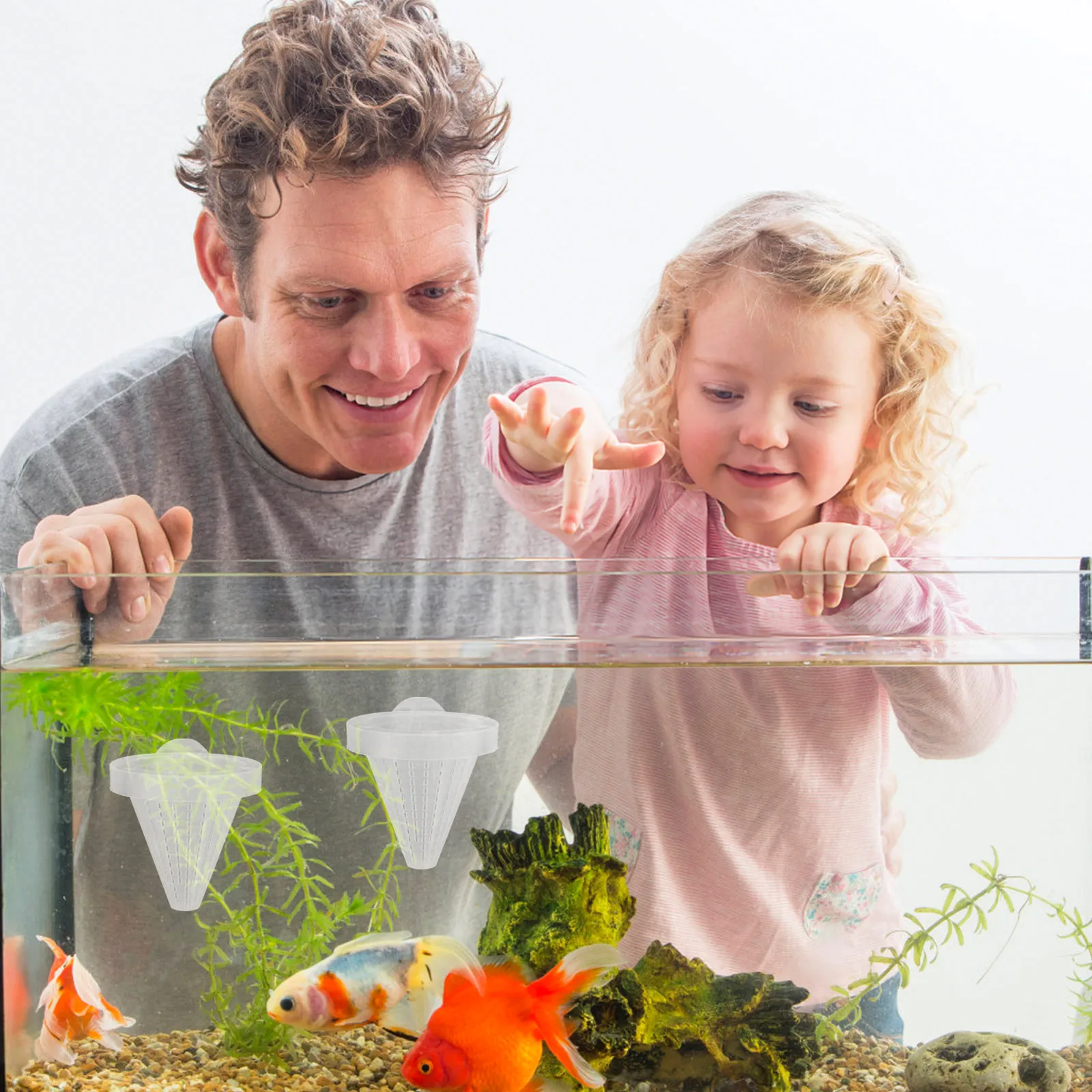 

10Pcs Floating Feeding Cup with Powerful Sucker for Aquarium Cone Worm Feeder Tropical Fish Tank Live Food Dispenser Accessory