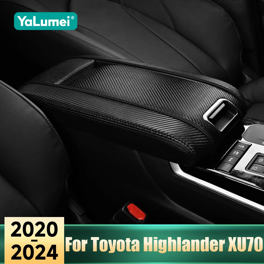 

Для Toyota Highlander XU70 Kluger 2020 2021 2022 2023 2024, гибридный кожаный салон автомобиля, центральная консоль, подлокотник, ящик для хранения, чехол