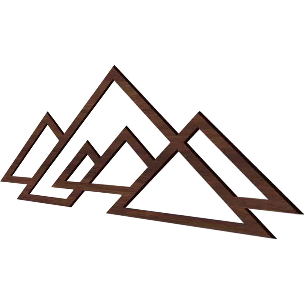 Outdoor Wall Sticker Country Decor Rustic Pendant Metal Mountain Shaped Wire Office