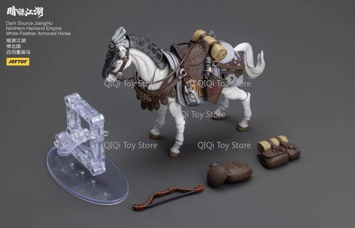 joytoy-dark-source-jianghu-modello-artigianale-cavallo-bianco-con-piume-bianche-edizione-limitata