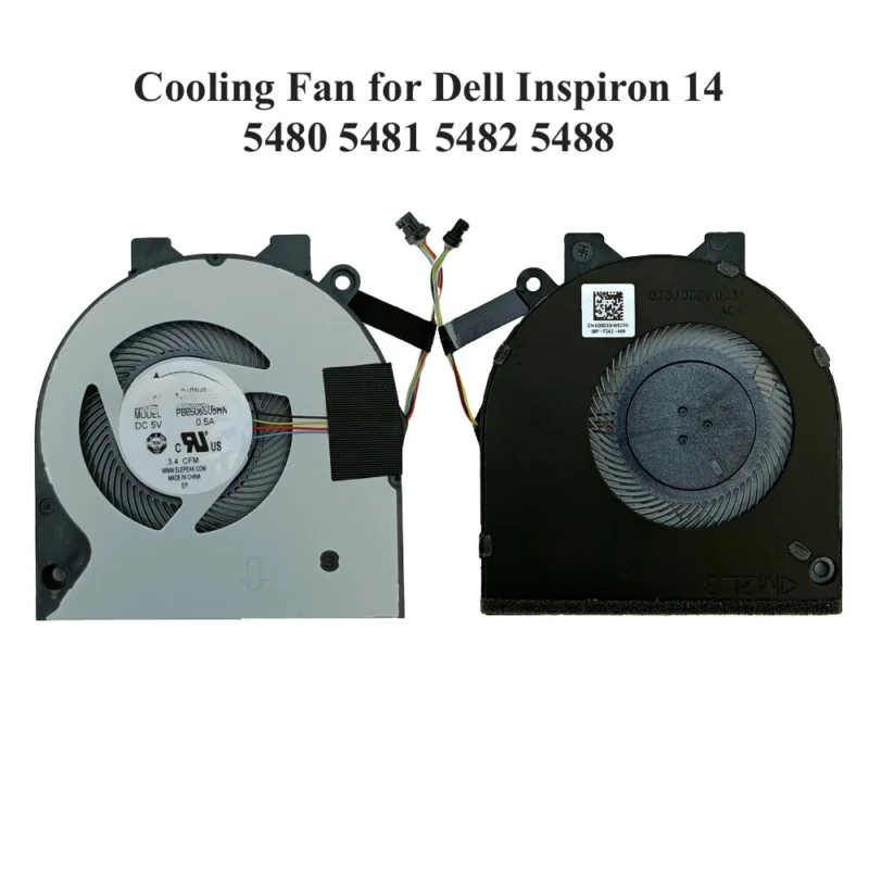 For Dell Inspiron 14 5480 5481 5482 5488 CPU Cooler G0D3G 4 pin 0G0D3G 5V Fan