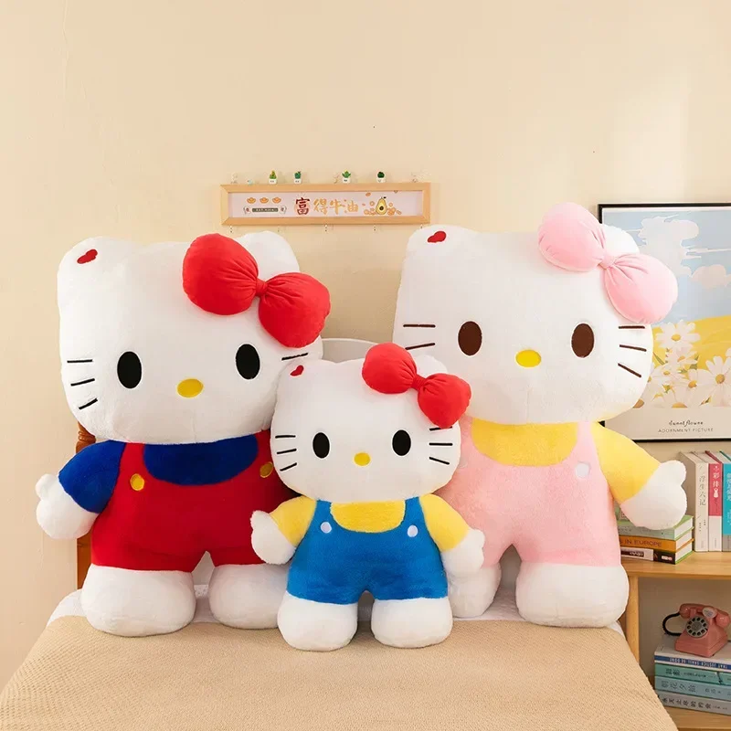 Sanrio Hello Kitty Plush Doll Cartoon Anime Kitty Doll Puppetry Girl Room Dress Up Atmosphere Warm Autumn/Winter Festival Gift